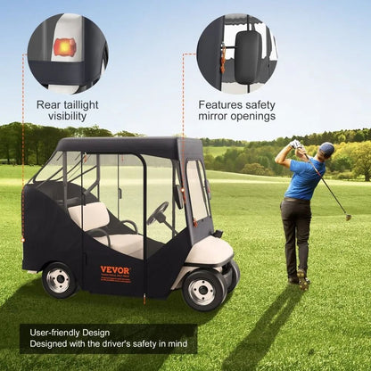 Universal Golf Cart Enclosure HeavyDuty Polyester Cover For Seater Club Car Sunproof And WeatherRes 1