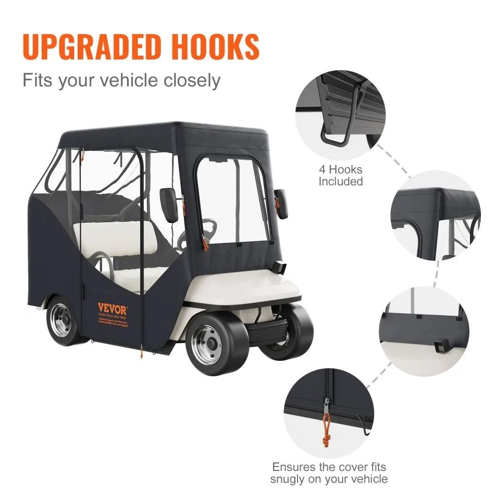 Universal Golf Cart Enclosure HeavyDuty Polyester Cover For Seater Club Car Sunproof And WeatherRes 7