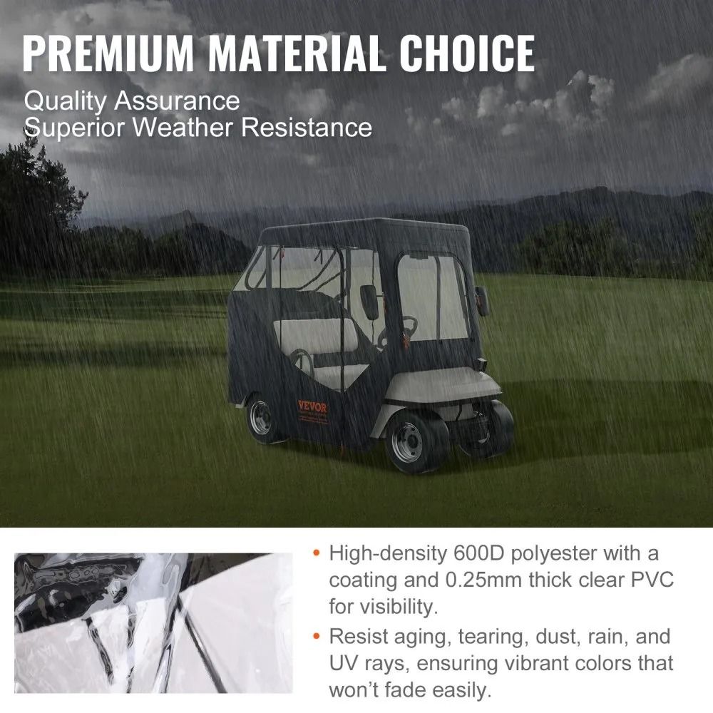 Universal Golf Cart Enclosure HeavyDuty Polyester Cover For Seater Club Car Sunproof And WeatherRes 4