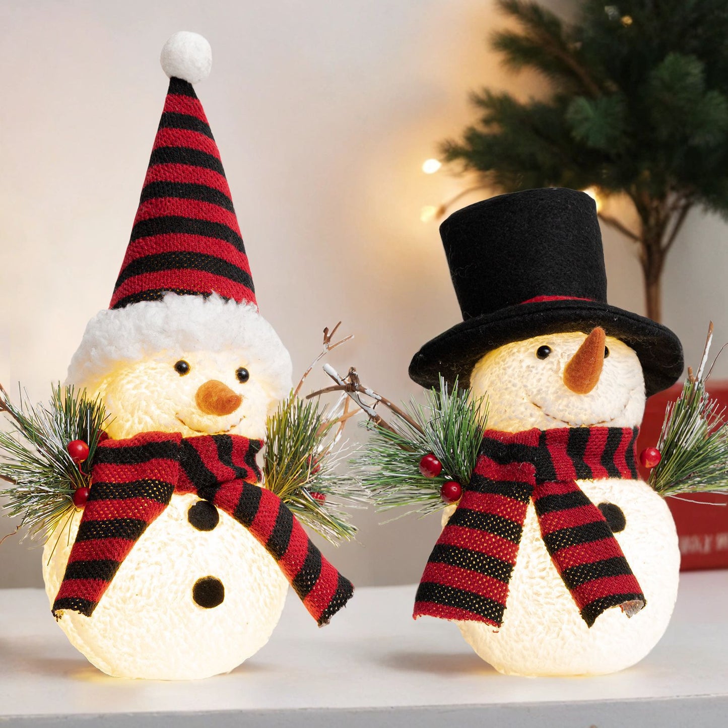Christmas Luminous Snowman Decorative Toys Cute Dolls Birthday Gifts For Friends And Classmates Chi 1