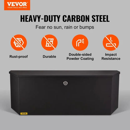 Trailer Tongue Tool Box Carbon Steel Heavy Duty Storage Chest RV Utility Trailer Box With Lock And  2