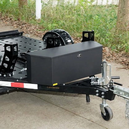 Trailer Tongue Tool Box Carbon Steel Heavy Duty Storage Chest RV Utility Trailer Box With Lock And  6