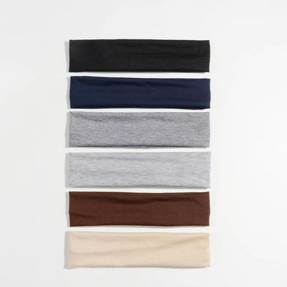 ActiveGrip 6Pack Solid Headbands  SweatAbsorbing Workout Headbands For Men  Women 9