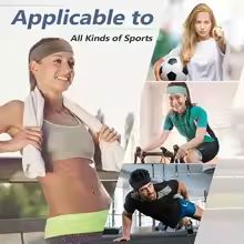 ActiveGrip 6Pack Solid Headbands  SweatAbsorbing Workout Headbands For Men  Women 2