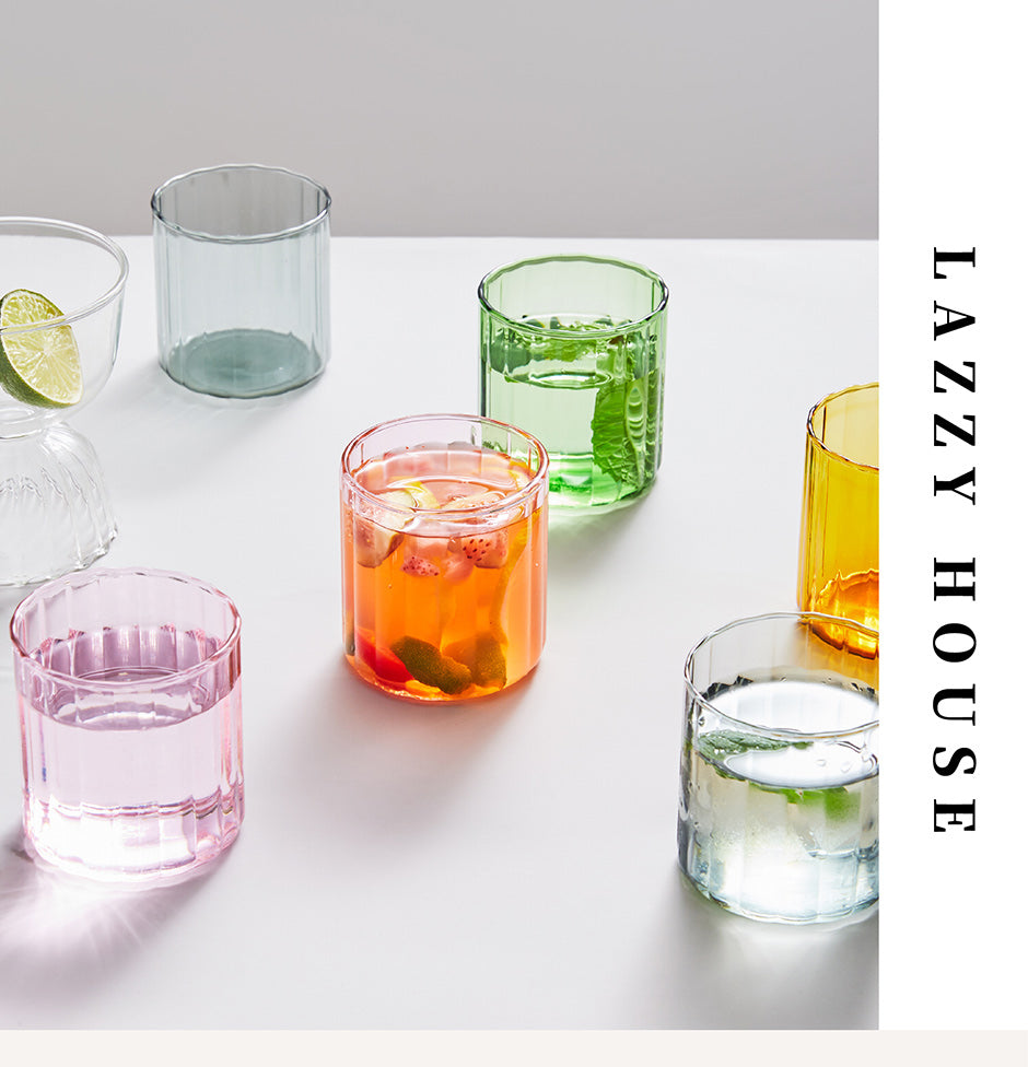 Glass Cups, Heat Resistant Glass Cup Brewing Mugs, Stripe Glass Tea, Office Juice Coffee, Milk Mug Family Cups