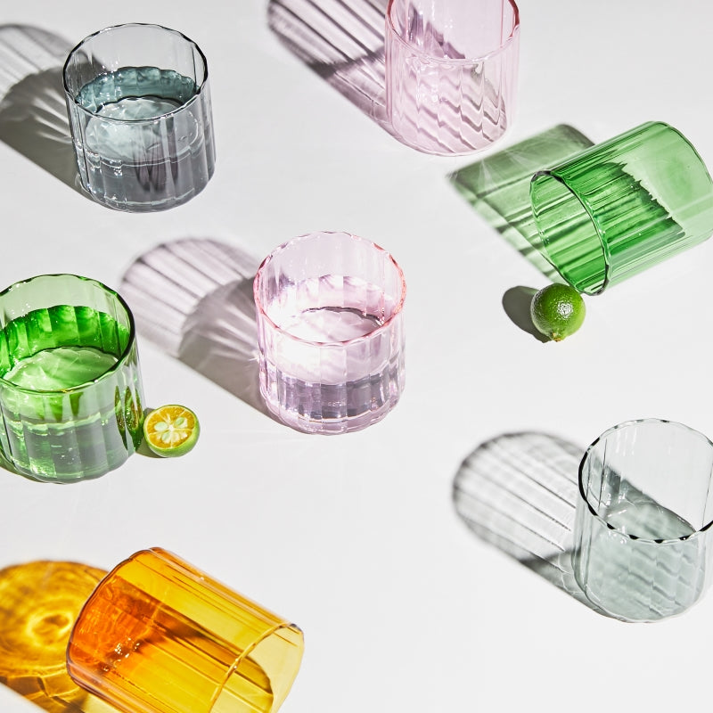 Glass Cups, Heat Resistant Glass Cup Brewing Mugs, Stripe Glass Tea, Office Juice Coffee, Milk Mug Family Cups