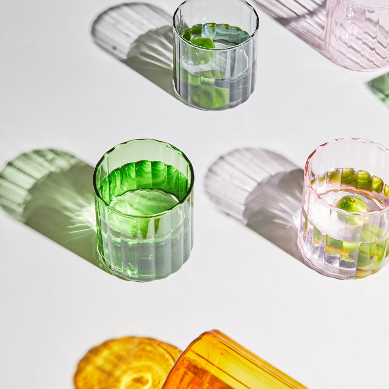Glass Cups, Heat Resistant Glass Cup Brewing Mugs, Stripe Glass Tea, Office Juice Coffee, Milk Mug Family Cups
