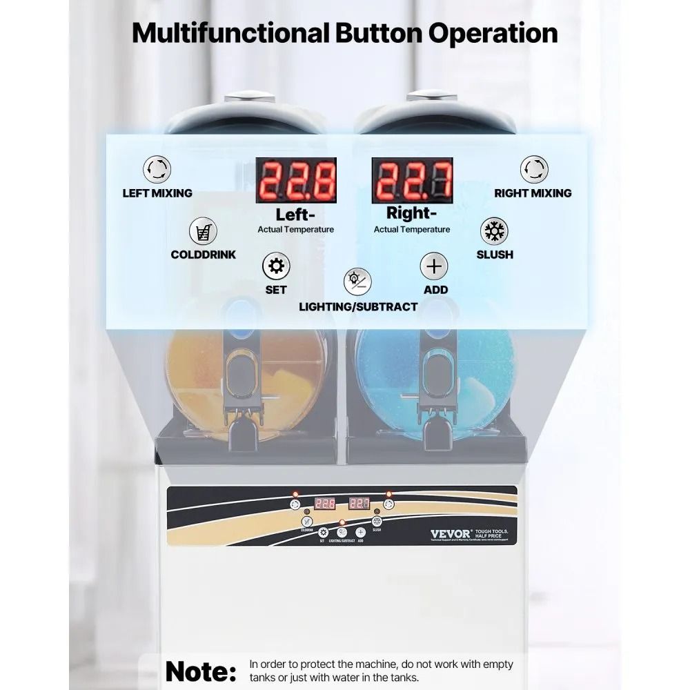 Slushie Maker Commercial Frozen Drink Machine Double Tank Slushy Maker Stainless Steel Margarita Sm 4