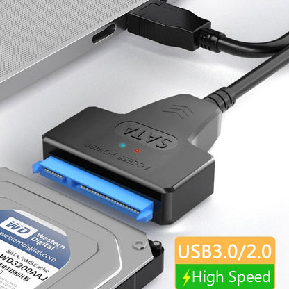 USB Cable, SATA Pin Adapter, External HDD SSD, Hard Drive Connector