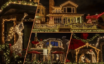 SunGlow Solar Fairy Lights Outdoor String with 8 Lighting Modes