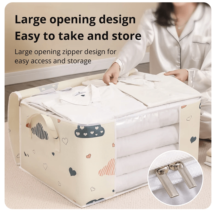 HomeKeep Large Capacity Clothes Storage Bag With Reinforced Handles And Sturdy Zipper 1