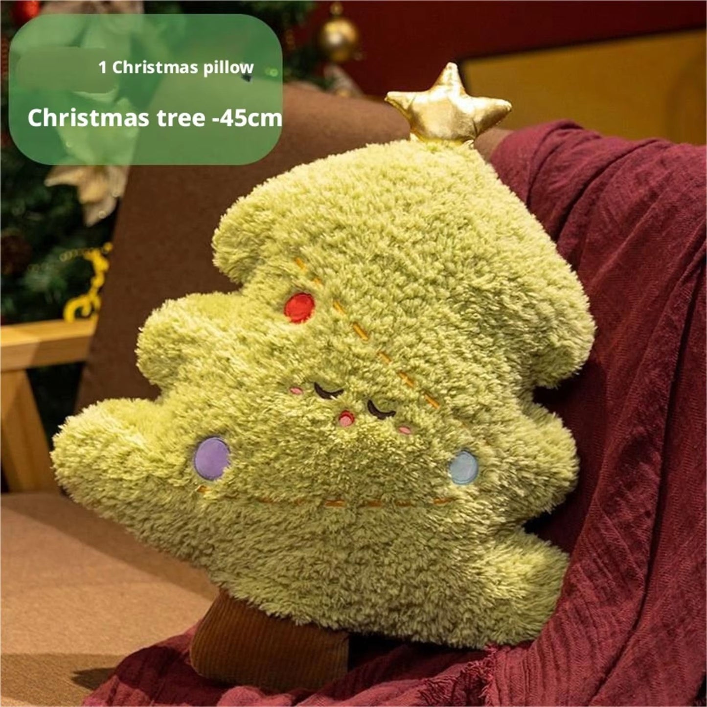 Santa Claus Plush Toy Pillow Cute Christmas Soft Doll Elk Pillow Holiday Decoration Christmas Gift 6