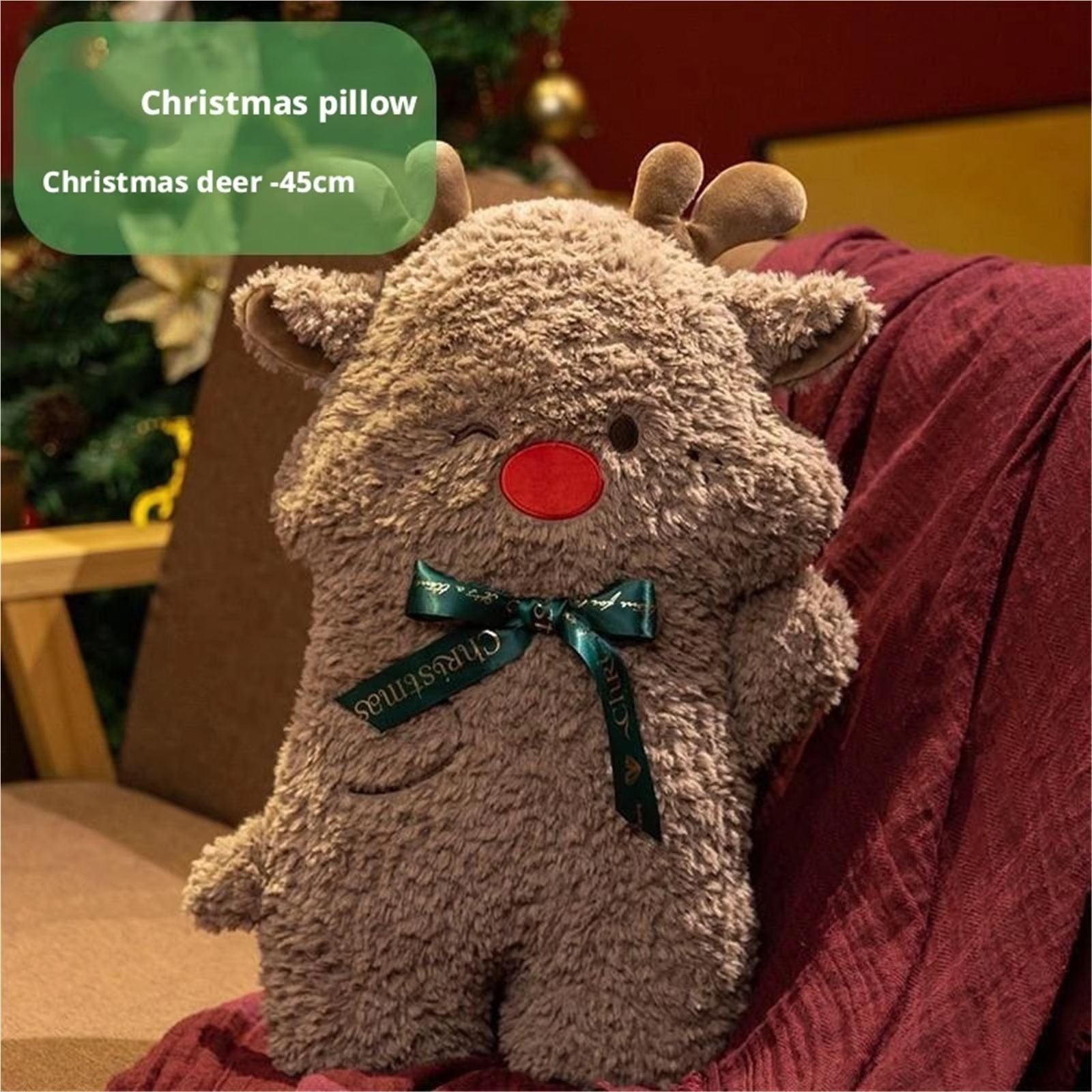 Santa Claus Plush Toy Pillow Cute Christmas Soft Doll Elk Pillow Holiday Decoration Christmas Gift 8