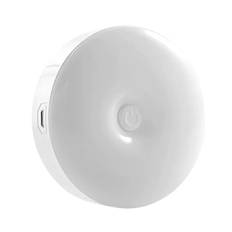 Mini LED Touch Sensor Portable Dimming Night Lamp USB Rechargeable Bedroom Magnetic Base Round Wall 4