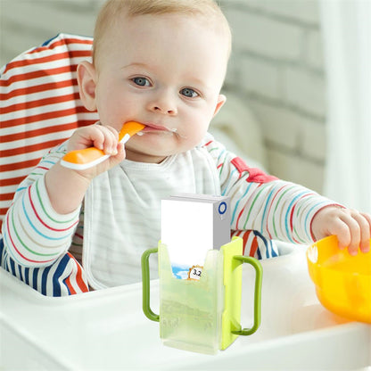 Infant Adjustable Safety Plastic Baby Toddler Juice Box Drinking Cup Holder AntiSpill Bottle Cup Mi 2