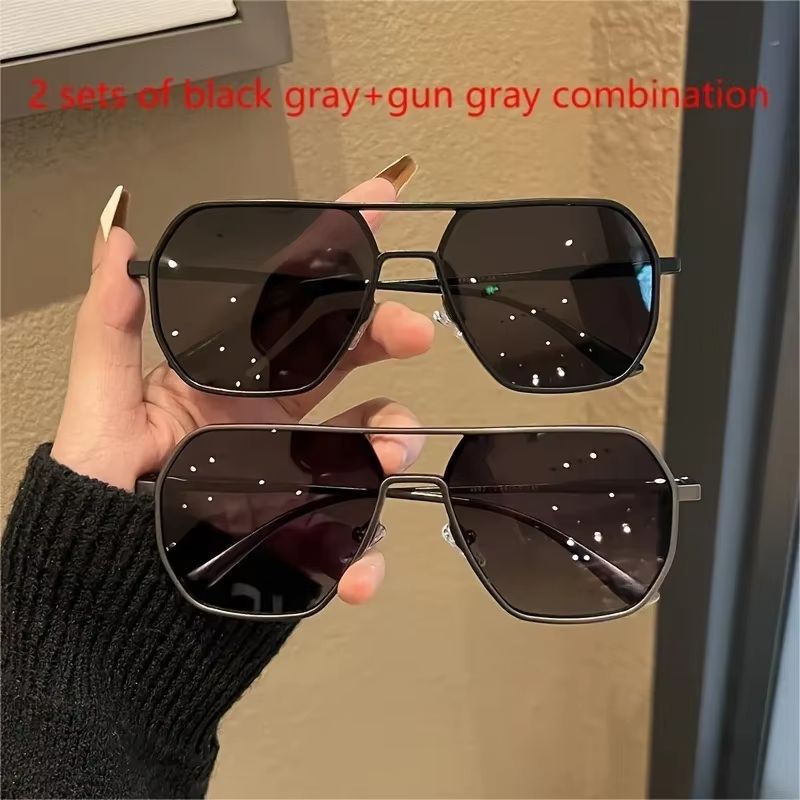 DriveShade Photochromic Polarized Square Sunglasses  Metal Frame Unisex 9