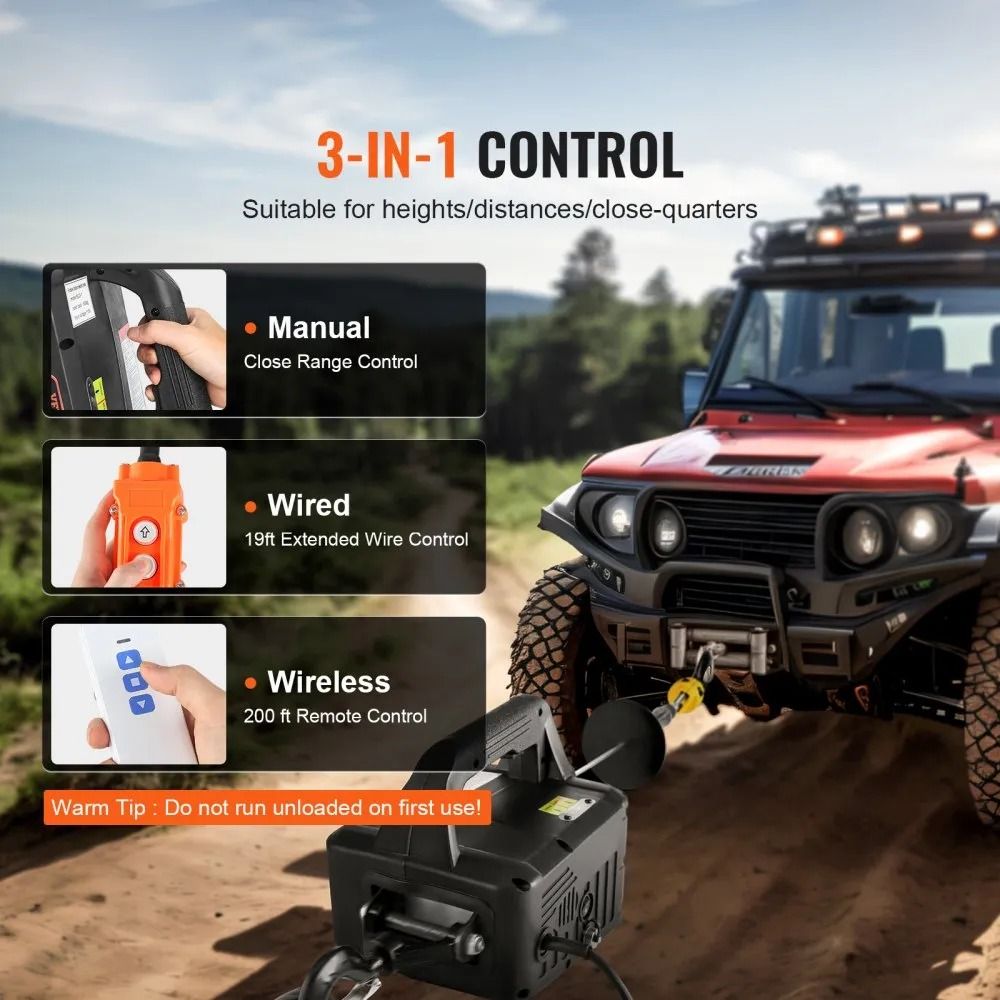 Portable Power Winch Crane Electric Hoist Winch Lifting Height Manual Wired And Wireless Remote Con