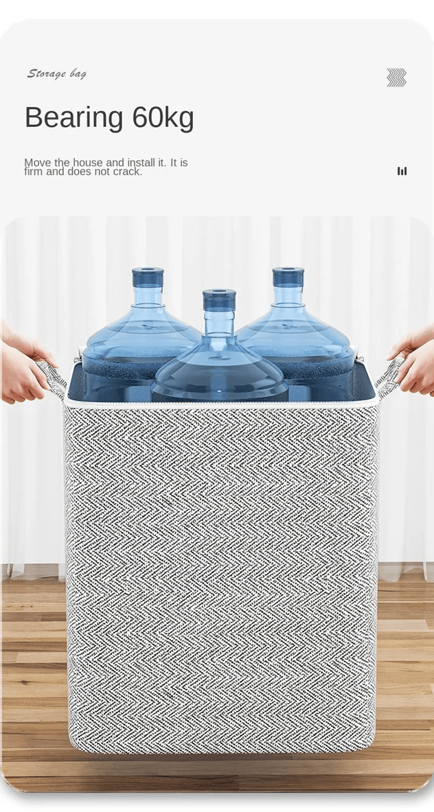 StoreEase Large Capacity Closet Storage Bag – Foldable Non-Woven Organizer for Clothing, Quilts & Toys