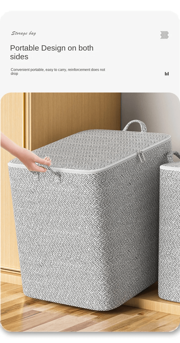 StoreEase Large Capacity Closet Storage Bag  Foldable NonWoven Organizer For Clothing Quilts  Toys 1