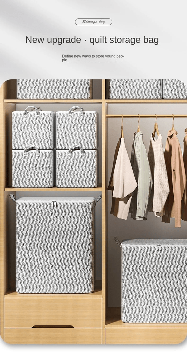 StoreEase Large Capacity Closet Storage Bag  Foldable NonWoven Organizer For Clothing Quilts  Toys 2