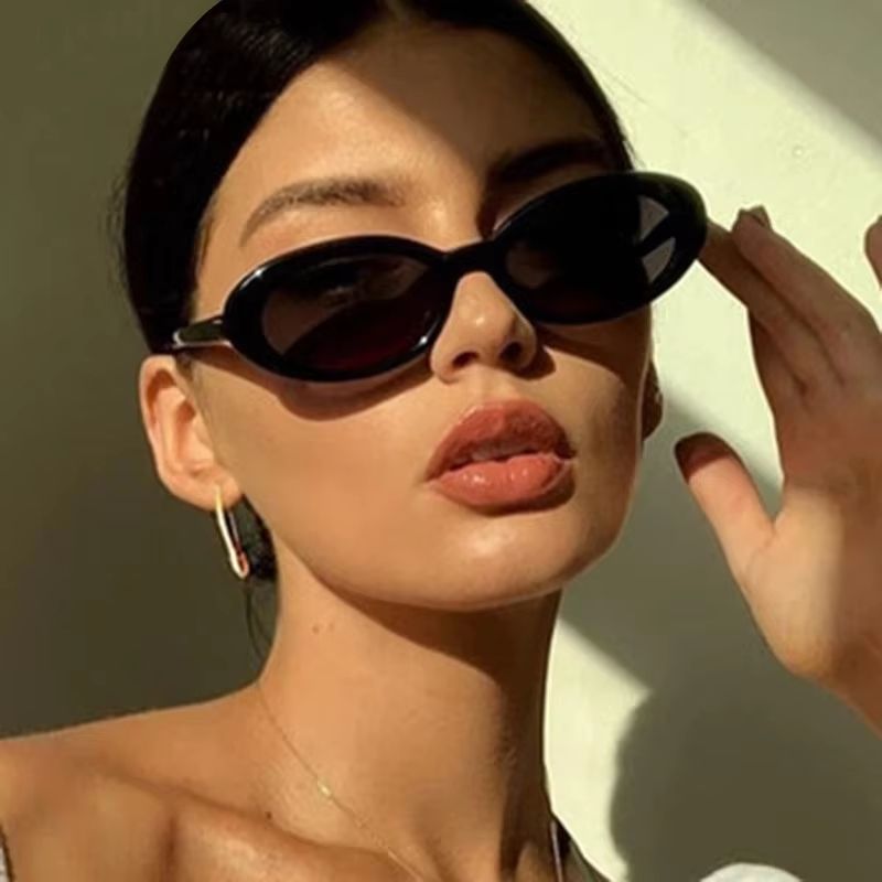 Leopard Luxe Oval Sunglasses  Small Frame Brown Leopard Print For Women  Men 1