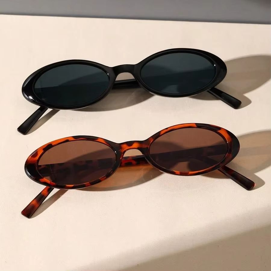 Leopard Luxe Oval Sunglasses  Small Frame Brown Leopard Print For Women  Men 4