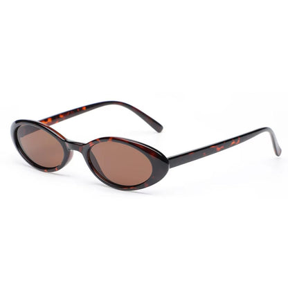 Leopard Luxe Oval Sunglasses  Small Frame Brown Leopard Print For Women  Men 6