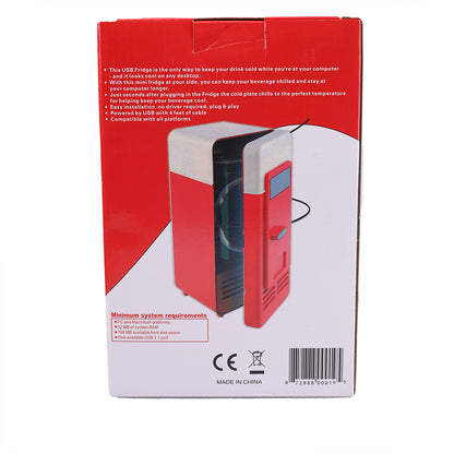 Portable USB Refrigerator Mini Beverage Cooler Drink Cans Warmer Laptop Car PC Cooler 4