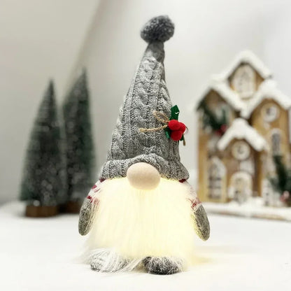 High End Lantern Dwarf Christmas Doll Gift Ornament Santa Gnome Knitted Hat Rudolf Doll 4