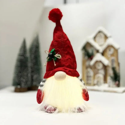 High End Lantern Dwarf Christmas Doll Gift Ornament Santa Gnome Knitted Hat Rudolf Doll 5