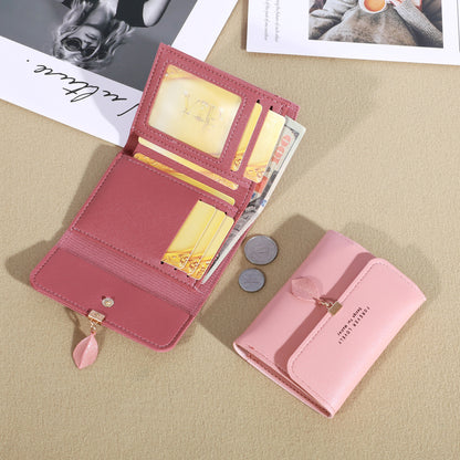 Minimalist Credit Card Holder Trifold Clutch Coin Purse Womens Casual Wallet 3