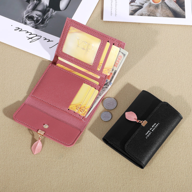 Minimalist Credit Card Holder Trifold Clutch Coin Purse Womens Casual Wallet 4