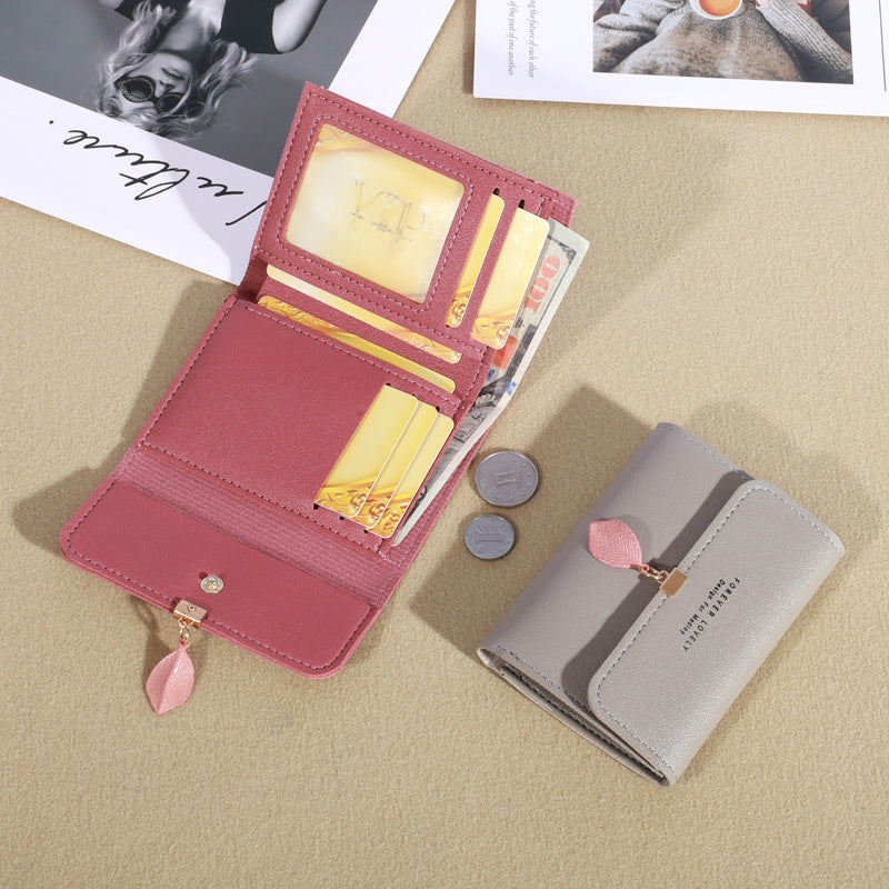 Minimalist Credit Card Holder Trifold Clutch Coin Purse Womens Casual Wallet 5