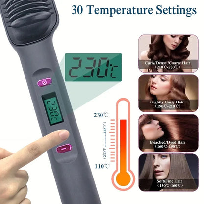 Electric Hot Straight Hair Straightener Comb Multifunctional Negative Ion AntiScalding Styling Tool 9