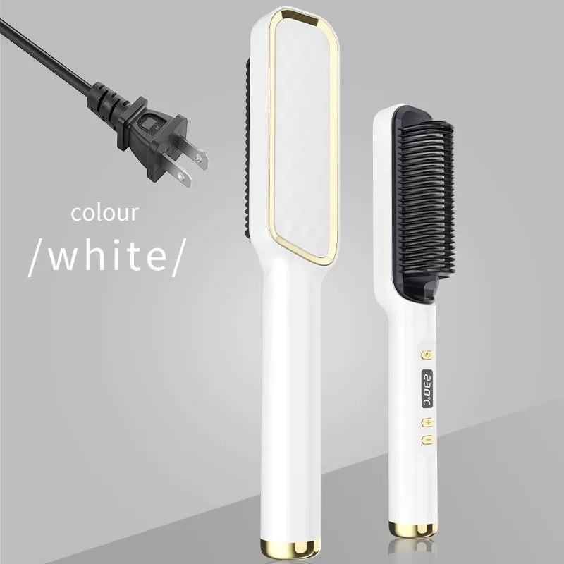 Electric Hot Straight Hair Straightener Comb Multifunctional Negative Ion AntiScalding Styling Tool 3