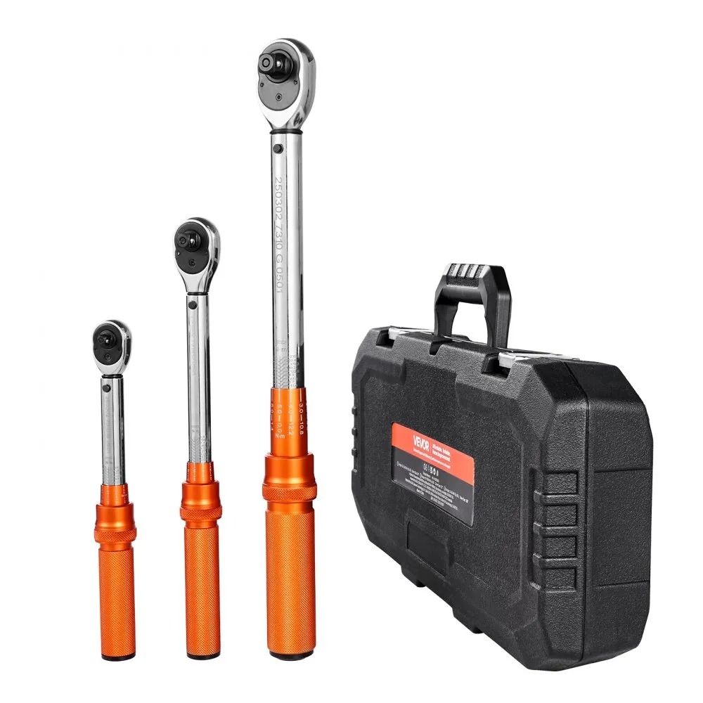 Click Torque Wrench Set, Drive, Dual-Direction, Dual Range, Accuracy, Bicycle Repair Tool