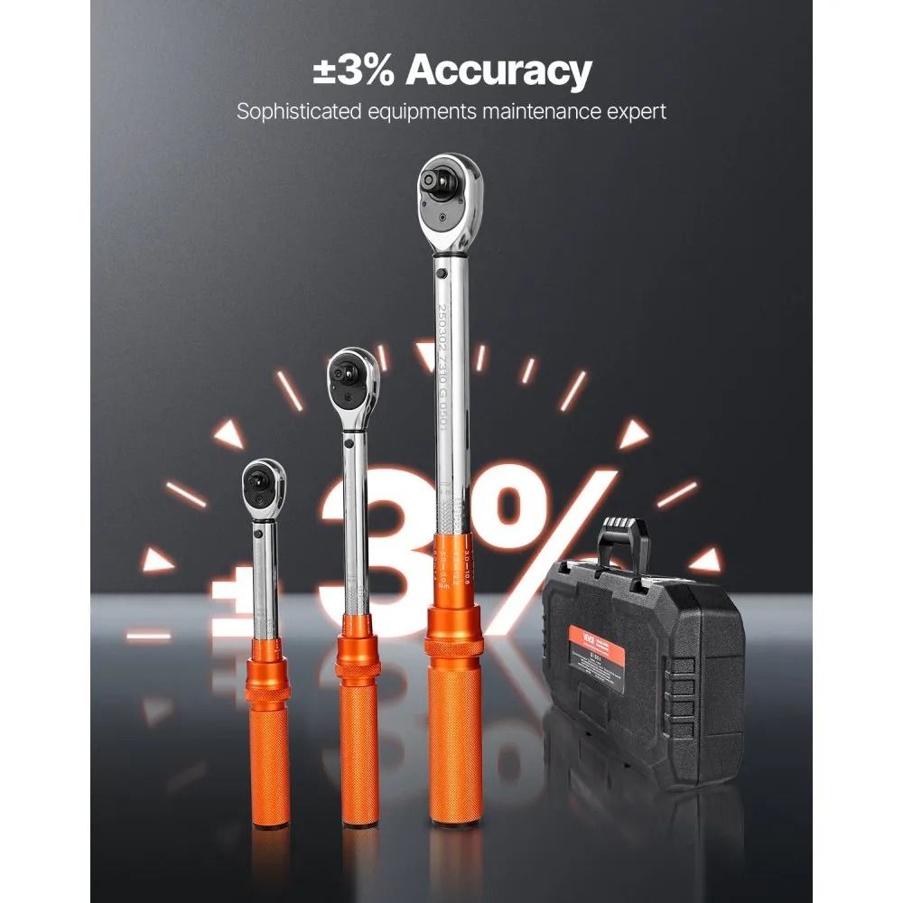 Click Torque Wrench Set Drive DualDirection Dual Range Accuracy Bicycle Repair Tool 2
