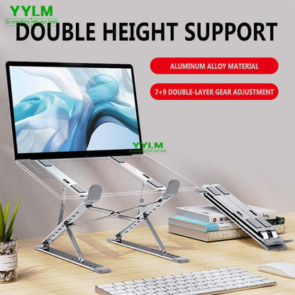 Adjustable Portable Laptop Stand Aluminum For Macbook Cooling Stand Foldable More Stable Notebook H 1