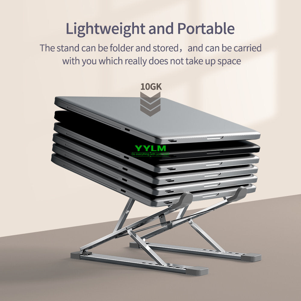 Adjustable Portable Laptop Stand Aluminum For Macbook Cooling Stand Foldable More Stable Notebook H 3