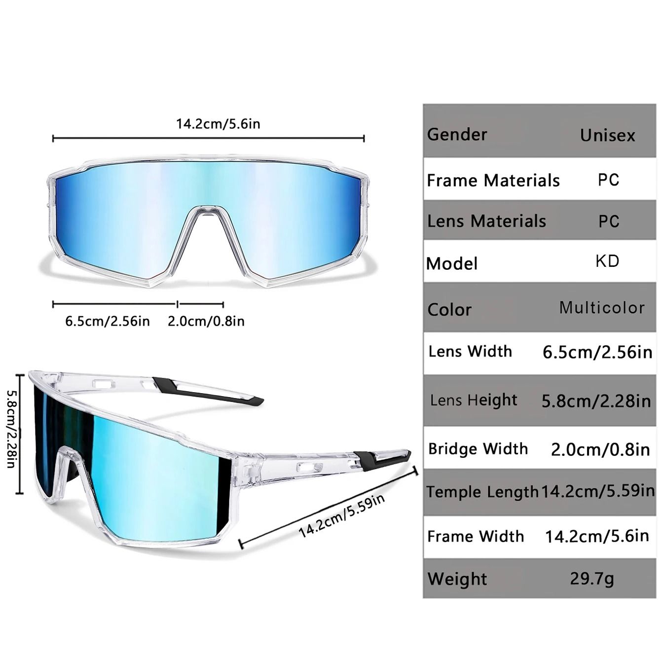 Windproof UV Protection Sports Sunglasses For Outdoor Activities 2