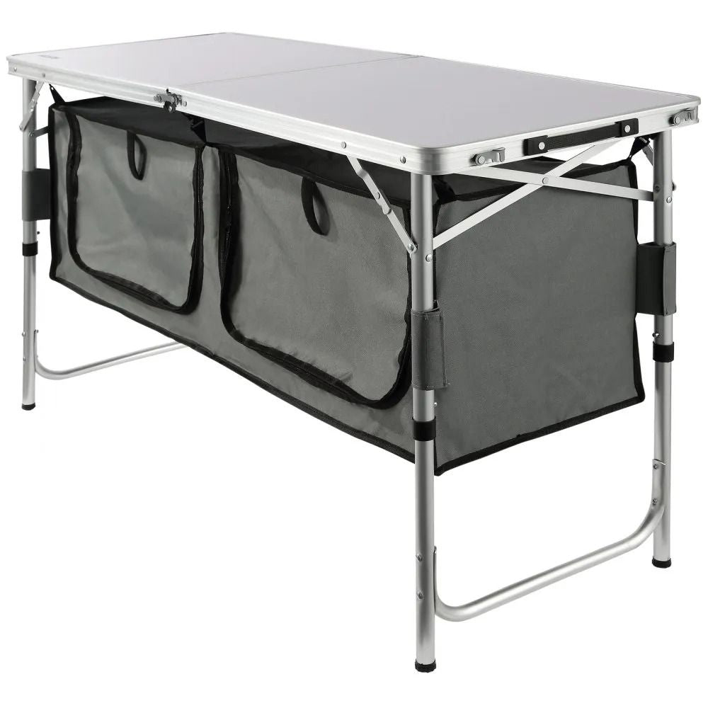 Quick SetUp Folding Camping Table With Carrying Bag Camping Kitchen Table Adjustable Heights Perfec 9