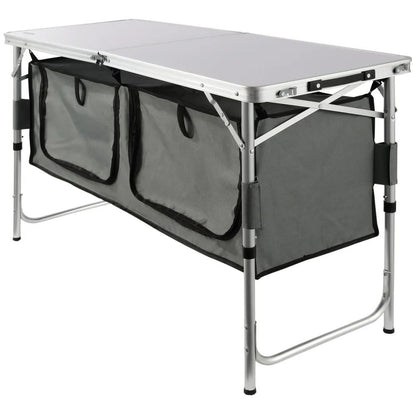 Quick SetUp Folding Camping Table With Carrying Bag Camping Kitchen Table Adjustable Heights Perfec 9