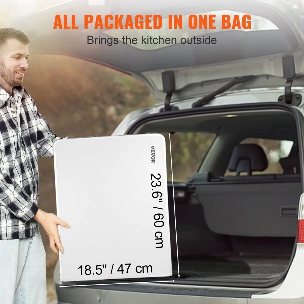 Quick SetUp Folding Camping Table With Carrying Bag Camping Kitchen Table Adjustable Heights Perfec 2