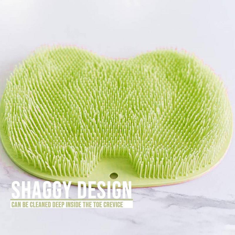 Silicone Shower Wall Mounted Scrubber Shower Massage Pad Brush Shower Feet Wash Mat Back Massage Re 4