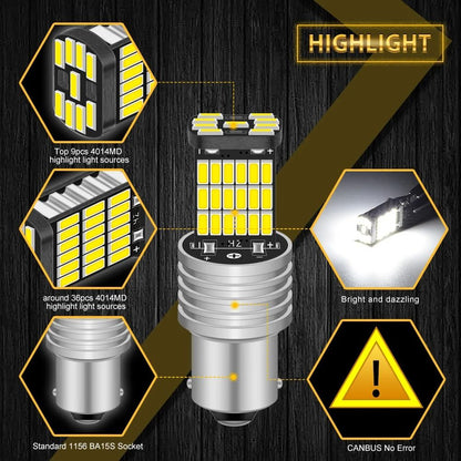 1156 BA15S LED Reversing Light Bulbs With High Power 4014SMD Chips 1