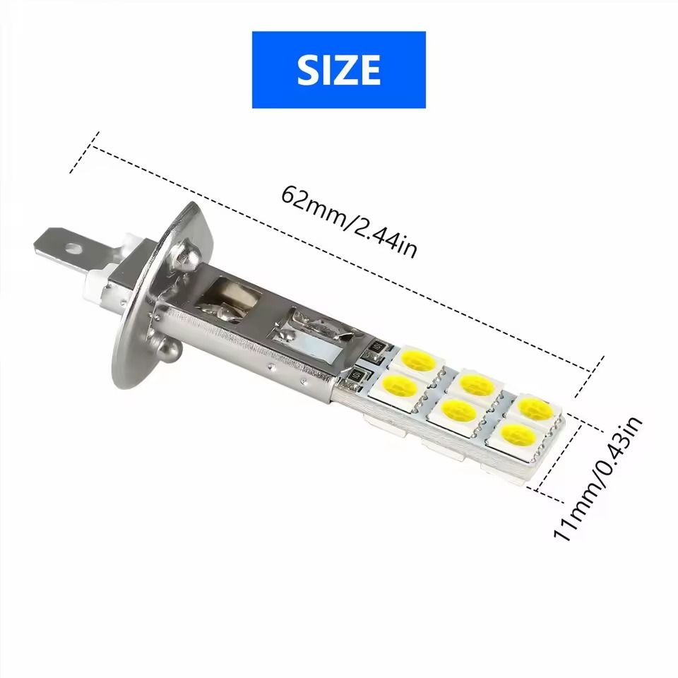 H1 Super White LED Headlight Fog Light Bulbs Kit 5
