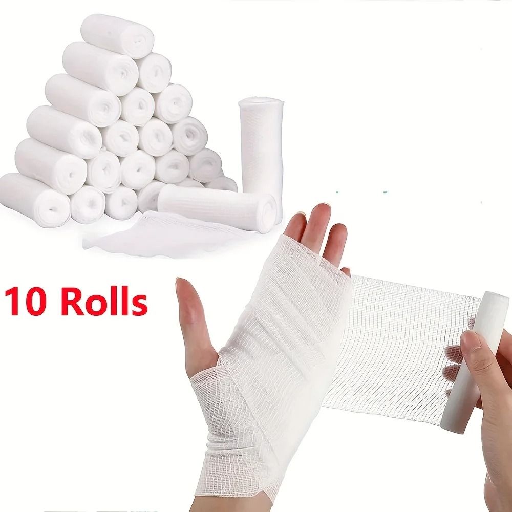 Breathable Gauze Bandage Rolls Flexible Multipurpose Wrap