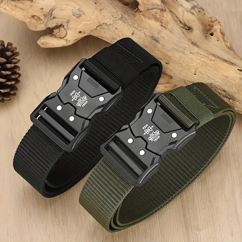 Durable Automatic Buckle Tactical Waist Belt Perfect For Outdoor Adventures Unisex Accessories For  1