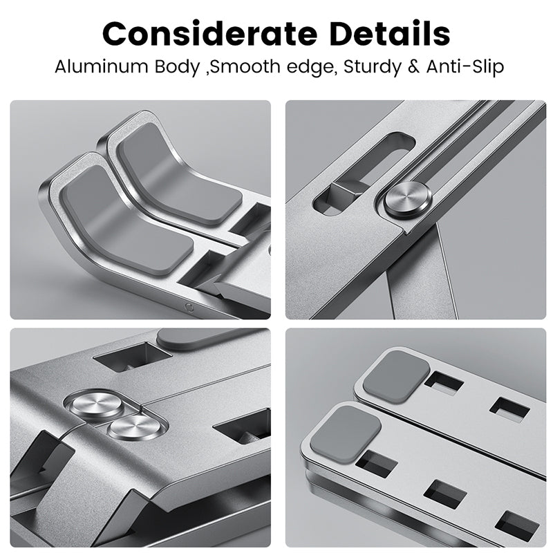 Adjustable Laptop Stand Portable Notebook Holder Cooling Bracket Fold Able Nonslip Laptop Riser 2