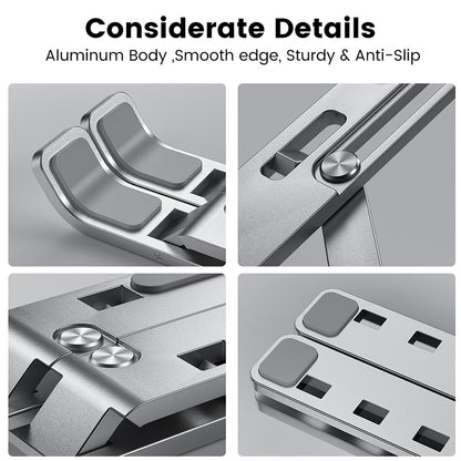 Adjustable Laptop Stand Portable Notebook Holder Cooling Bracket Fold Able Nonslip Laptop Riser 2